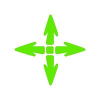 Simple doodle arrow icon isolated on white background. Web game cursor. Down, up, right, left move navigation. vector