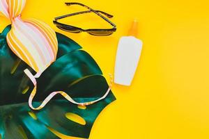 Summer vacations creative flat lay concept photo