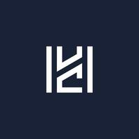 monograma del logotipo de la letra inicial hc vector