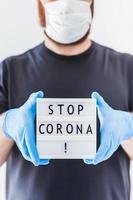 Stop coronavirus concept photo