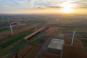 Aerial view of windfarm photo