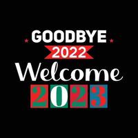 Happy new Year T-shirt Design 2023 vector