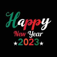 Happy new Year T-shirt Design 2023 vector