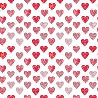 fondo de vector transparente de diseño de corazón de amor con contornos, líneas, garabatos. patrón sin costuras para el día de san valentín. textura fluida con corazones y líneas
