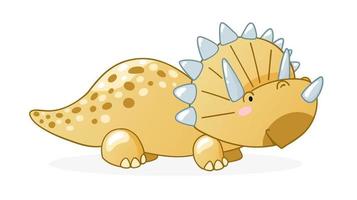 Cute dinosaur cartoon vector illustration.