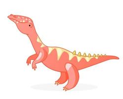 linda ilustración vectorial de dibujos animados de dinosaurios. vector