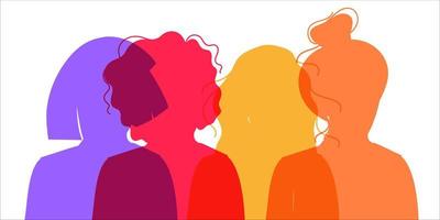 Women's  Silhouette of different vector