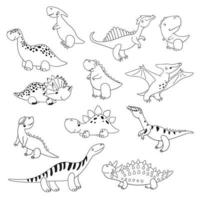 Cute cartoon dinosaur character for children vector