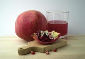 Pomegranate and pomegranate juice photo
