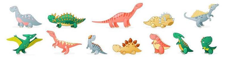 dinosaurio de dibujos animados lindo. vector