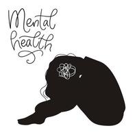 Mental health concept. vector