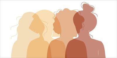 Women's  Silhouette of different vector