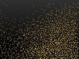 Gold glitter particles isolate on png or transparent  background with sparkling  snow and star light. Graphic resources for Christmas, New Year, Birthdays and luxury card. Vector illustration photo