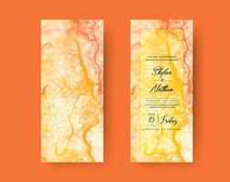 Elegant Alcohol Ink Foil Wedding Menu Card Template vector