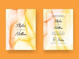 Modern Marble Stone Wedding Invitation Card Template vector