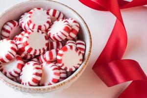 Red and White Peppermint Discs photo