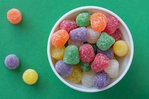 Colored Gum Drops in a Bowl photo