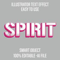 Spirit Editable Text Effect Concept, 3D Spirit Text Effect Style