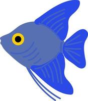 Hand drawn style ocean angelfish vector