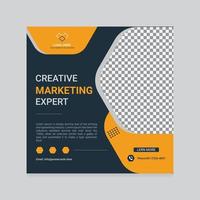 CREATIVE MARKETING EXPERT SOCIAL MEDIA POST DESIGN vector