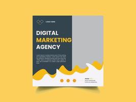 digital marketing agency social media post template vector