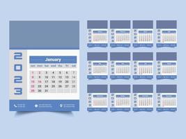 new year calendar design template vector