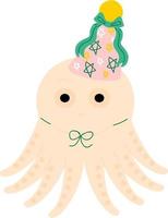 Hand drawn style ocean octopus vector