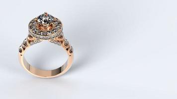 wedding, ring, gold, silver, diamond, engagement, fashion, marriage, stone, 3d render photo