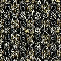 3D beautiful scroll and filigree pattern render photo