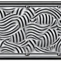 3D beautiful scroll and filigree pattern render photo