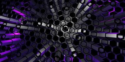 hexagonal background light and neon color technology modern abstract background 3D illustration photo