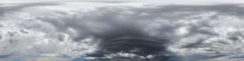 blue sky hdri 360 panorama with white beautiful clouds in seamless projection with zenith for use in 3d graphics or game development as sky dome or edit drone shot for sky replacement photo