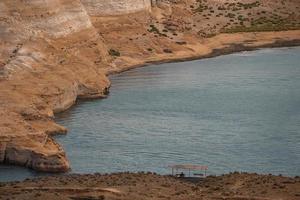 Aerial View Of Lake Powell By Rock Formation photo