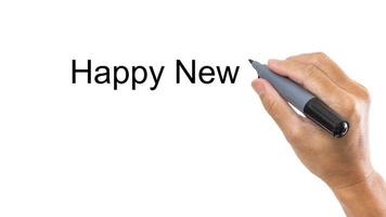 footage 2023 happy new year by hand Great to use as a card for New Year's celebrations. 4K Animated footage video