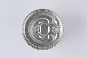 close up of a food can on white background , photo