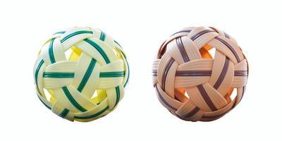 Sepak takraw ball, popular sport of southeast asian countries, soft and  selective focus, outdoor sport and recreational activity concept. photo