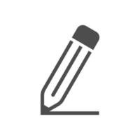 pencil simple icon for writing vector