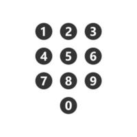 number icon is used to count vector