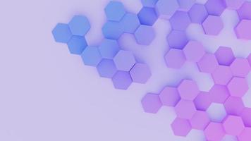 purple hexagon wallpaper 3d rendering photo