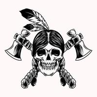 Indian skull vector illustration