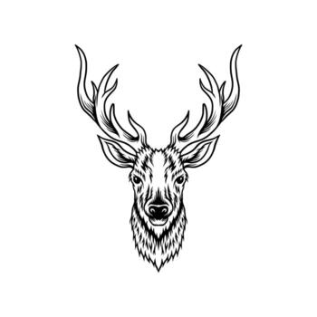 Ilustración de vector de cabeza de ciervo