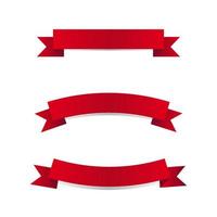 ilustrador de colección de conjunto de cintas rojas. se puede utilizar para el diseño de sitios web, redes sociales e impresión
