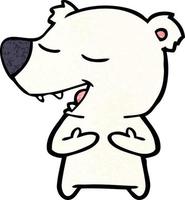 caricatura, feliz, oso polar vector