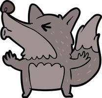 Cartoon cute werewolf vector