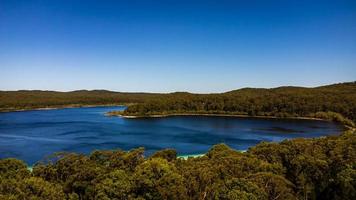 Aerial shot of Lake Mckenzie, K'gari photo