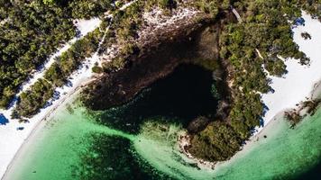 Aerial shot of Lake Mckenzie, K'gari photo