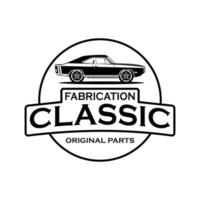 Classic original parts logo vector. vector