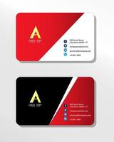 Creative and clean double sided business card template. vector illustration stationery design