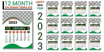 Unique And Creative Calender Designe 2023 vector