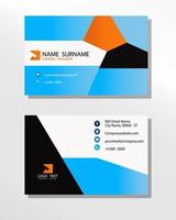 Creative and clean double sided business card template. vector illustration stationery design